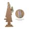 Glitzhome® 35.75" Lighted Wooden Africa Santa Porch Decor with Timer